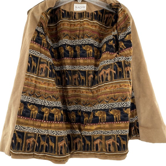 Naomi Paris Women's Corderouy Blazer Approx Medium Beige No size Tag - Picture 6 of 7